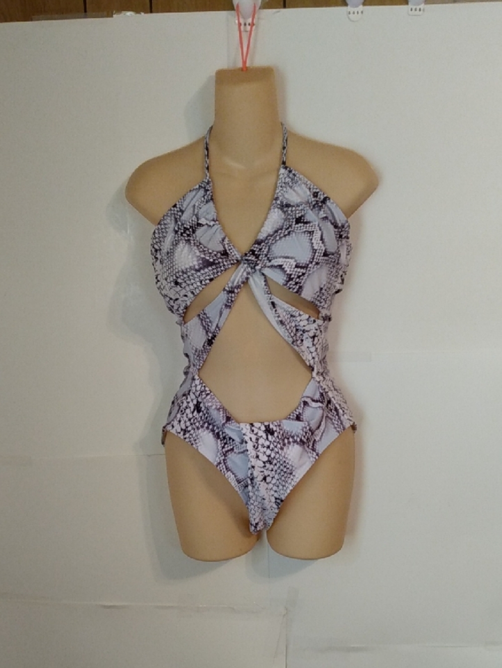 Snakeskin Print Plus Monokini